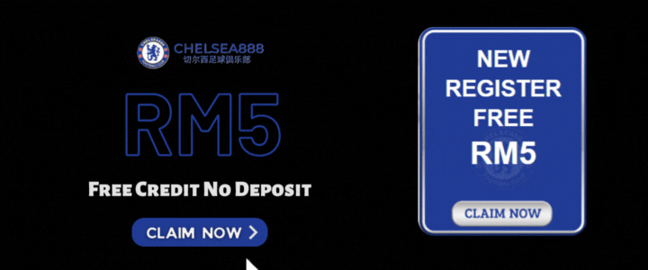 Chelsea888 Free Credit Slot RM5 - Promotion Banner